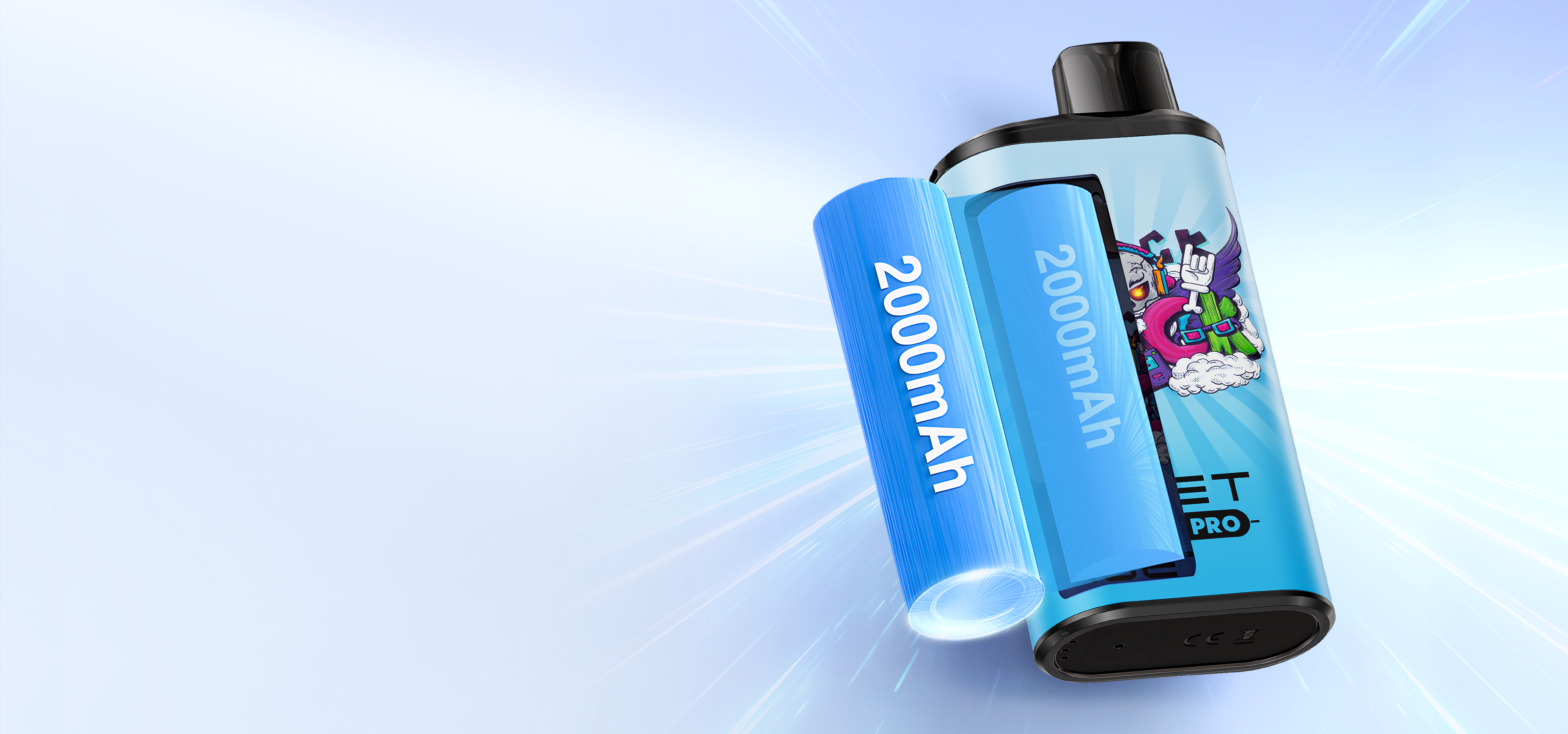 Infographic showing the features of the IGET BAR PRO 10000